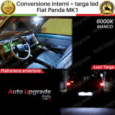 KIT LED INTERNI PER FIAT PANDA MK1 + KIT LED TARGA C5W 6 LED CANBUS 6000K BIANCO