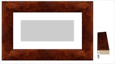 Cornice in legno radica opaca con passepartout per foto diplomi poster Spess cm3