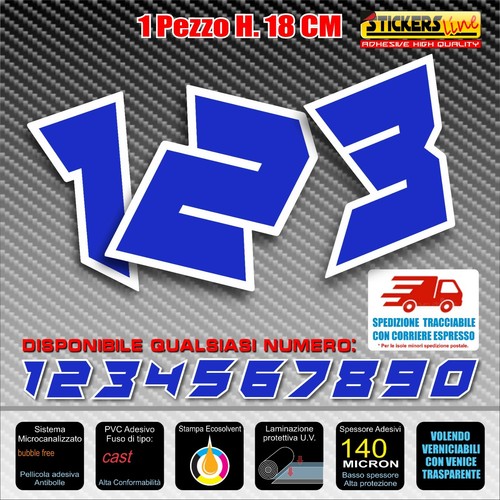 Adesivi numeri gara m10 - adesivi,