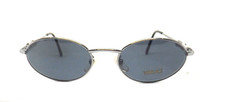 VERSACE occhiali da sole uomo vintage anni 90 s 13 metallo argento ovale italy