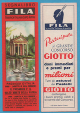 SEGNALIBRO FILA SERIE PAESAGGI D'ITALIA ROMA-LAGHETTO VILLA GIOTTO ROSSO