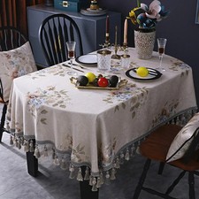 Tovaglia ovale nappe fiori