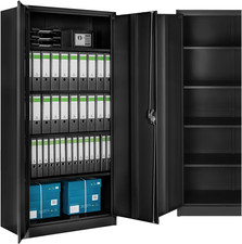 ® Armadio Porte Battenti, Armadio 2 Ante, 5 Ripiani, Armadio Con Serratura Chiav