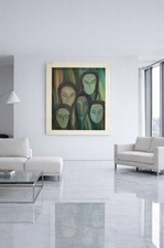 Grande dipinto olio astratto