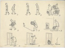 FREMURA - originale (02 grande serie di vignette a china. 1960 