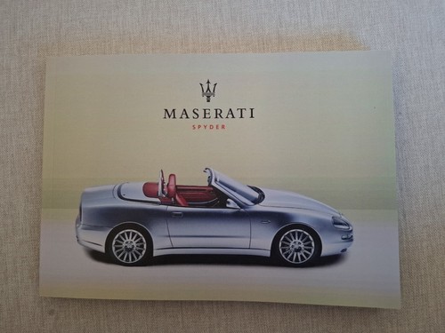 Maserati spyder manuale - uso, e