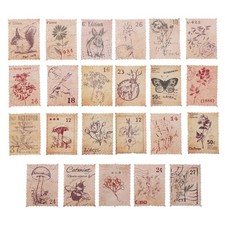  184 Pcs Adesivi Chiudi Busta Francobolli Vintage Timbri Per Scrapbooking