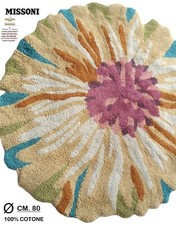 TAPPETO ROTONDO MISSONI 100% COTONE DIAMETRO CM. 80 SPESSO CM. 2 TUFTATO A MANO