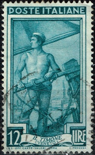 Francobollo italia nave - italia,