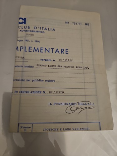 Vintage foglio - a.c.i.,