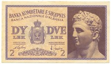 2 LEK REGNO D'ITALIA E ALBANIA