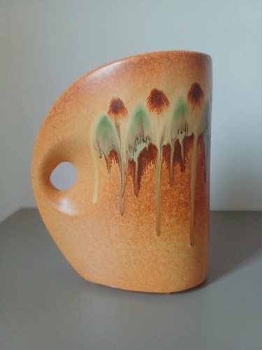 Vaso brocca color - senape, con
