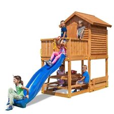 Casetta giardino per bambini con scivolo Fungoo MY HOUSE FREE TIME BEACH gioco i