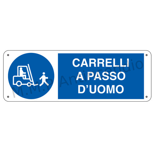 Cartello segnaletico carrelli - segnaletico,