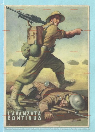 Cartolina fante che passa - fante,