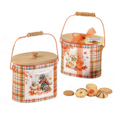 Secchiello Ovale Funny dogs Flamigni con Pasticceria da tè Assortita Latta 300 g