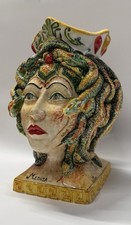 Medusa Testa Di Moro In Ceramica Di Caltagirone 45 Cm