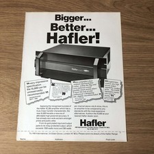 GRAM82 MAGAZINE ADVERT 11X8 THE NEW HAFLER XL600 AMPLIFIER