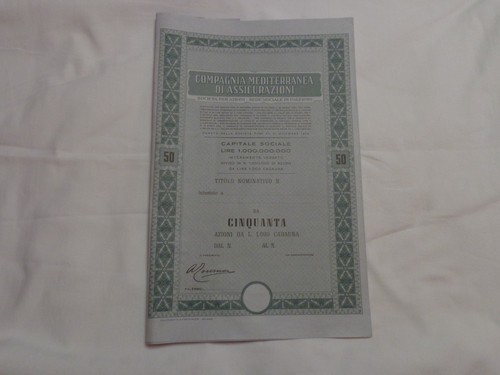 Certificato azionario - certificato,