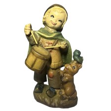 Statuina ANRI Sculture in legno Ferrandiz ragazzo batterista 3 pollici
