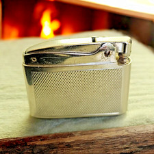 Vintage 1960 Ronson Adonis Chrome Petrol Lighter - Rare Edition, Made in England