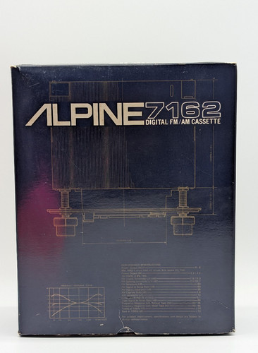 Stereo auto audio alpine 7162 - auto,