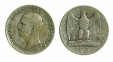 pci4617) Vittorio Emanuele III  (1901-1943) - 5 Lire Aquilino 1926