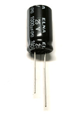 4X 1000UF 25V ELNA CONDENSATORE ELETTROLITICO 105° RE2J H.21MMXD.12,5 N.4 PZ.