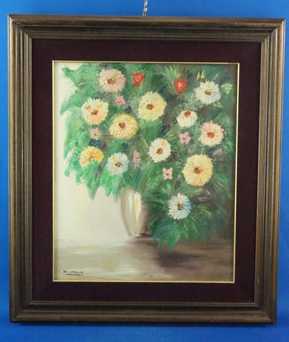 Dipinto olio tela vaso - olio,