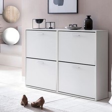 FineBuy scarpiera ribaltabile scarpiera scarpiera armadio corridoio 24 paia scarpe 4 sportelli