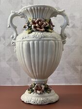 ? Vaso ceramica Bassano fiori bianco classico