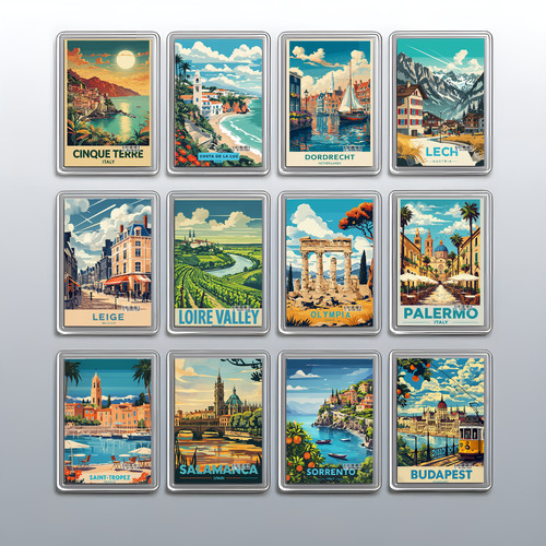 Acrylic travel city holiday - city,