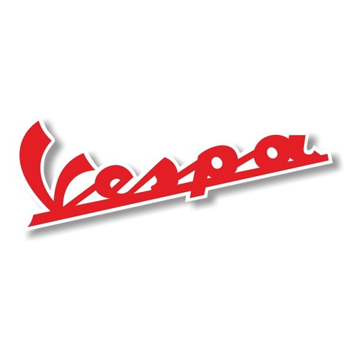 Vespa schrift rot pvc - vespa,