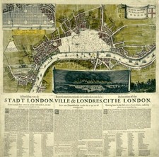 Quadro Mappa di Londra 1666