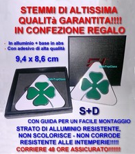 Kit 2 Stemmi Fregio Quadrifoglio Verde Alfa Romeo Giulietta Giulia Stelvio Mito