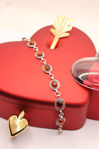 Bracciale argento ambra - bracciale,