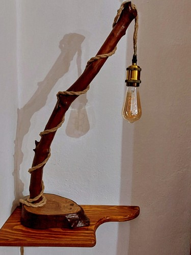 Lampada artigianale legno - artigianale,