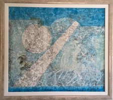 Dipinto Raffaele Lattuada  Gerico 2000 , grande olio su tela Sanremo