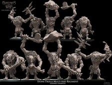 Stone Trolls Multi-Part Regiment - Wargames - 9th age - d&d - Tabletop