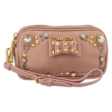 Miu Miu Pouch Pelle Beige Oro