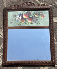 Vecchio specchio - specchiera - cromolitografia frutta - primi '900