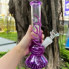 Tubo acqua vetro viola 10"