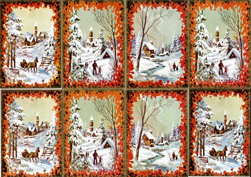Cartoline natale neve - 10, pz.