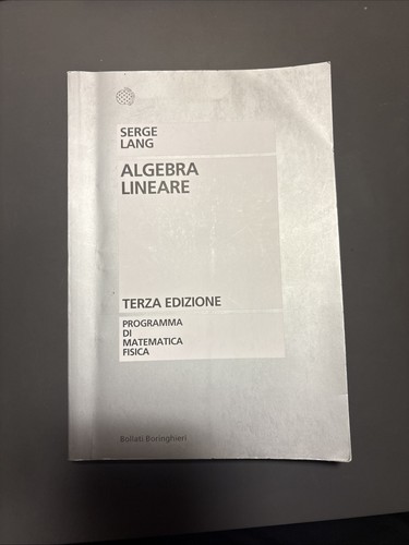 Serge lang algebra - algebra, lineare