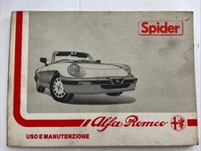 Uso E Manutenzione Alfa Romeo Spider 1Ed. 1989