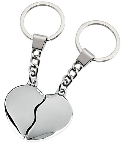Portachiavi cuore spezzato - cuore,