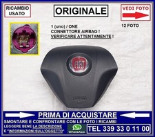 AIRBAG VOLANTE LOGO ROSSO -1 CONNETTORE- FIAT QUBO FIORINO 2011 2022