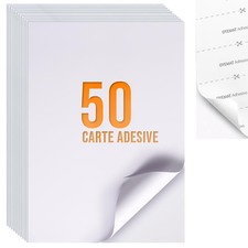 50 Fogli A4 Carta Adesiva Per