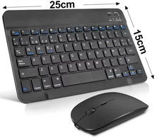 Tastiera e mouse Bluetooth wireless per tablet iPad Android Windows PC