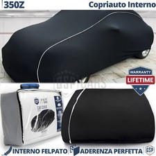 TELO COPRIAUTO Interno Per Nissan 350Z Felpato Traspirante Nero Garanzia A VITA